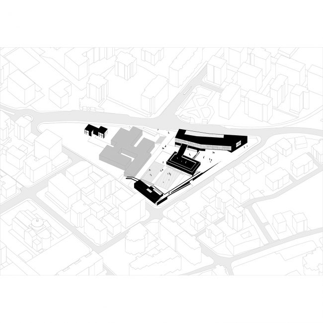 Axonometric view of school context